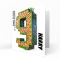 Personalised 9th Birthday Card - Block World Birthday Number