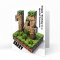 Personalised 14th Birthday Card - Block World Birthday Number