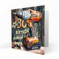 Personalised 30th Birthday Card - Power Drill