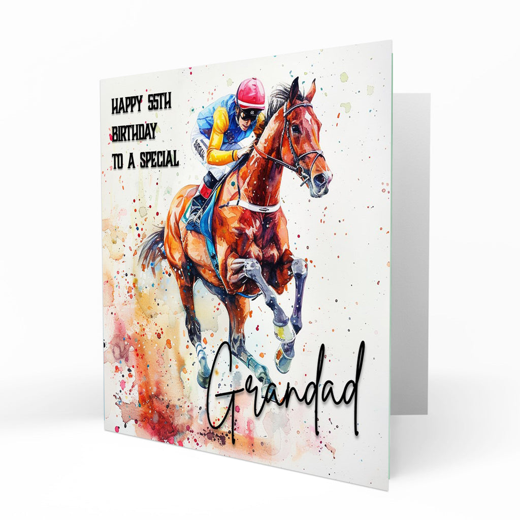 Personalised Birthday Card - Horse Racing