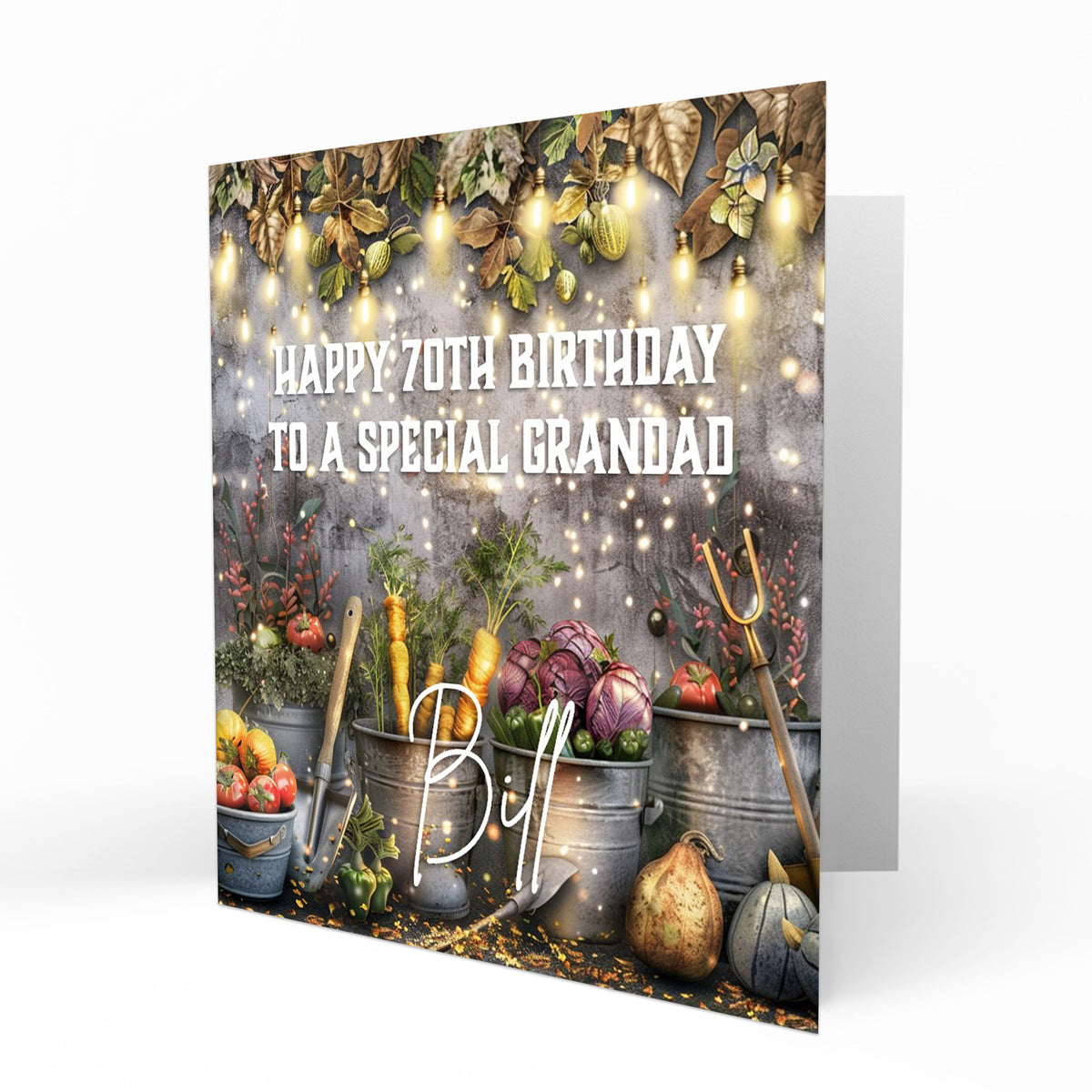 Personalised Birthday Card - Gardening Tools
