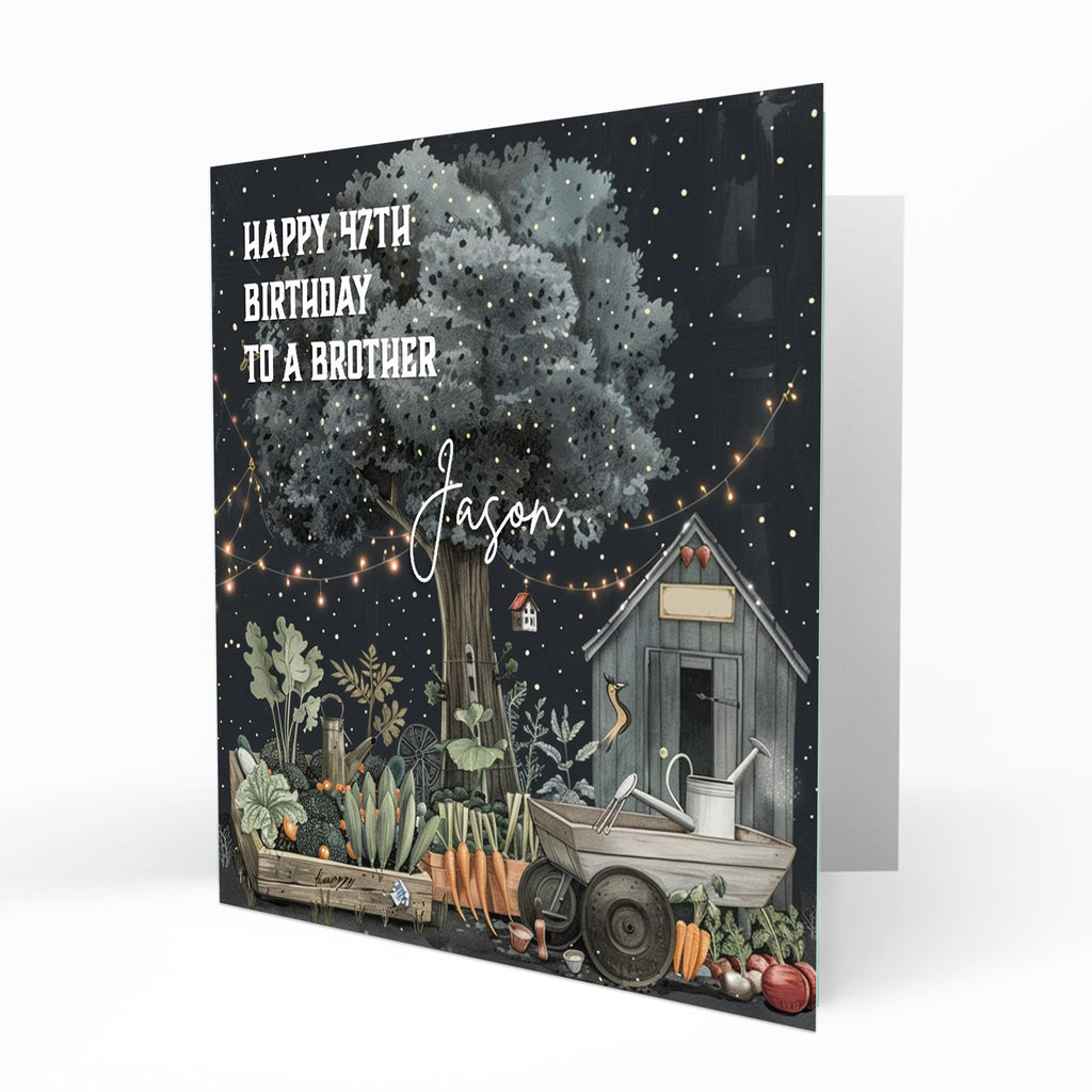 Personalised Birthday Card - Garden Shed and Wheelbarrow