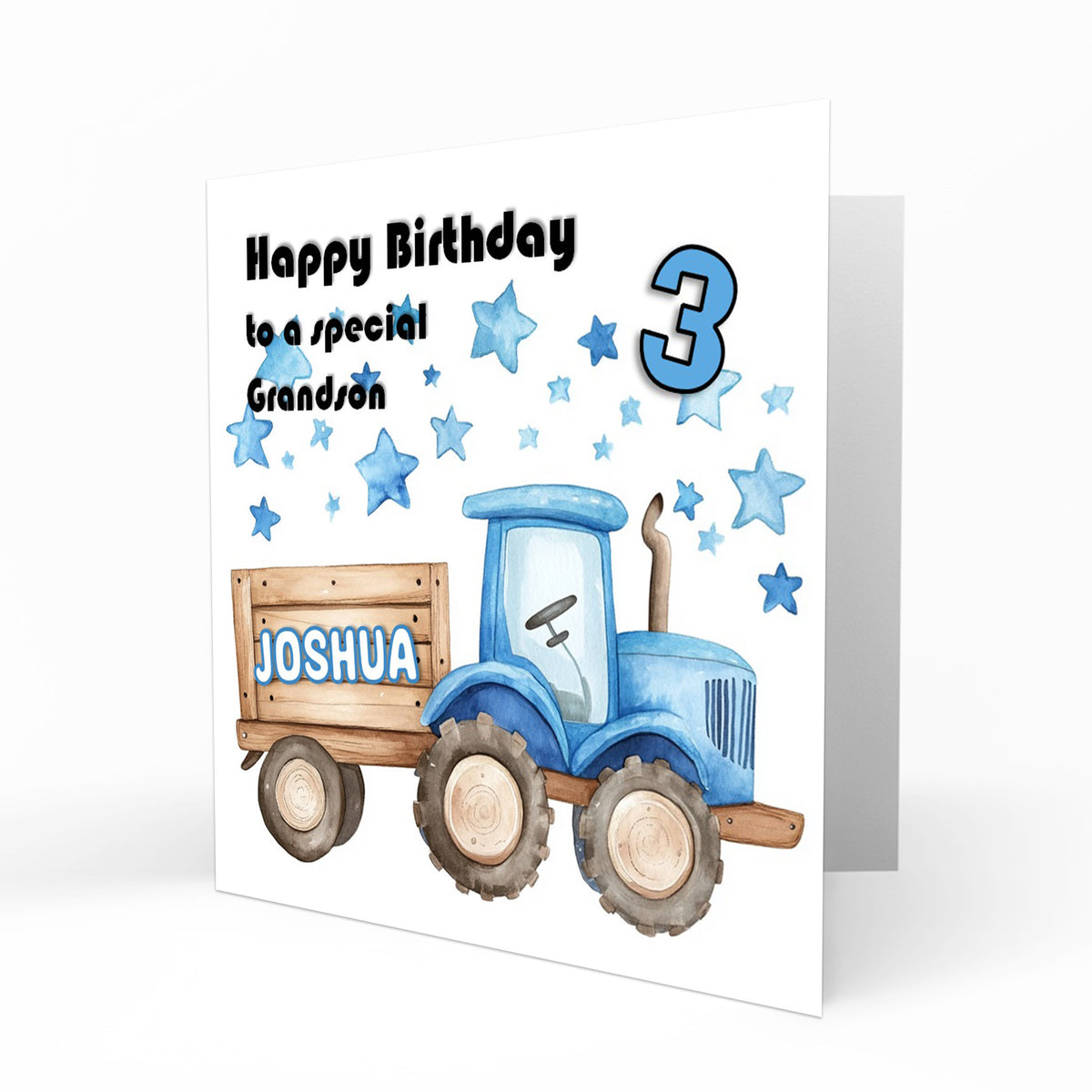 Personalised Birthday Card - Tractor and Trailer