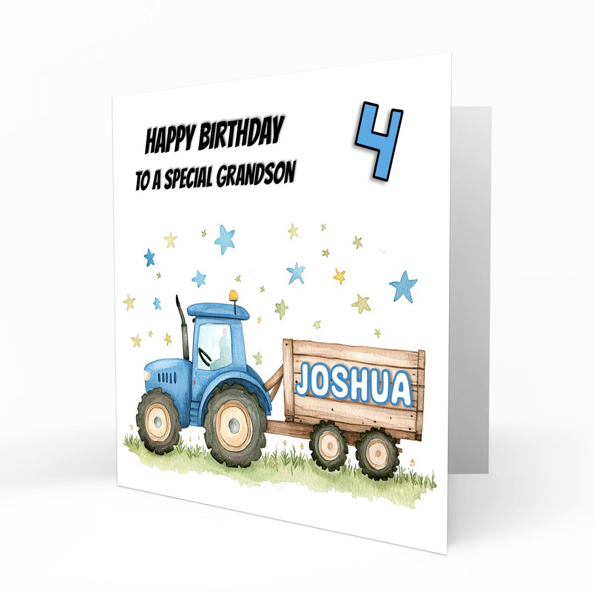 Personalised Birthday Card - Tractor and Trailer