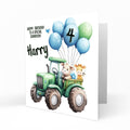 Personalised  Birthday Card for Little Boys, Tractor, 2nd, 3rd, 4th, 5th Grandson, Son, Brother, Nephew