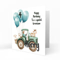 Personalised  Birthday Card for Little Boys, Tractor, 2nd, 3rd, 4th, 5th Grandson, Son, Brother, Nephew