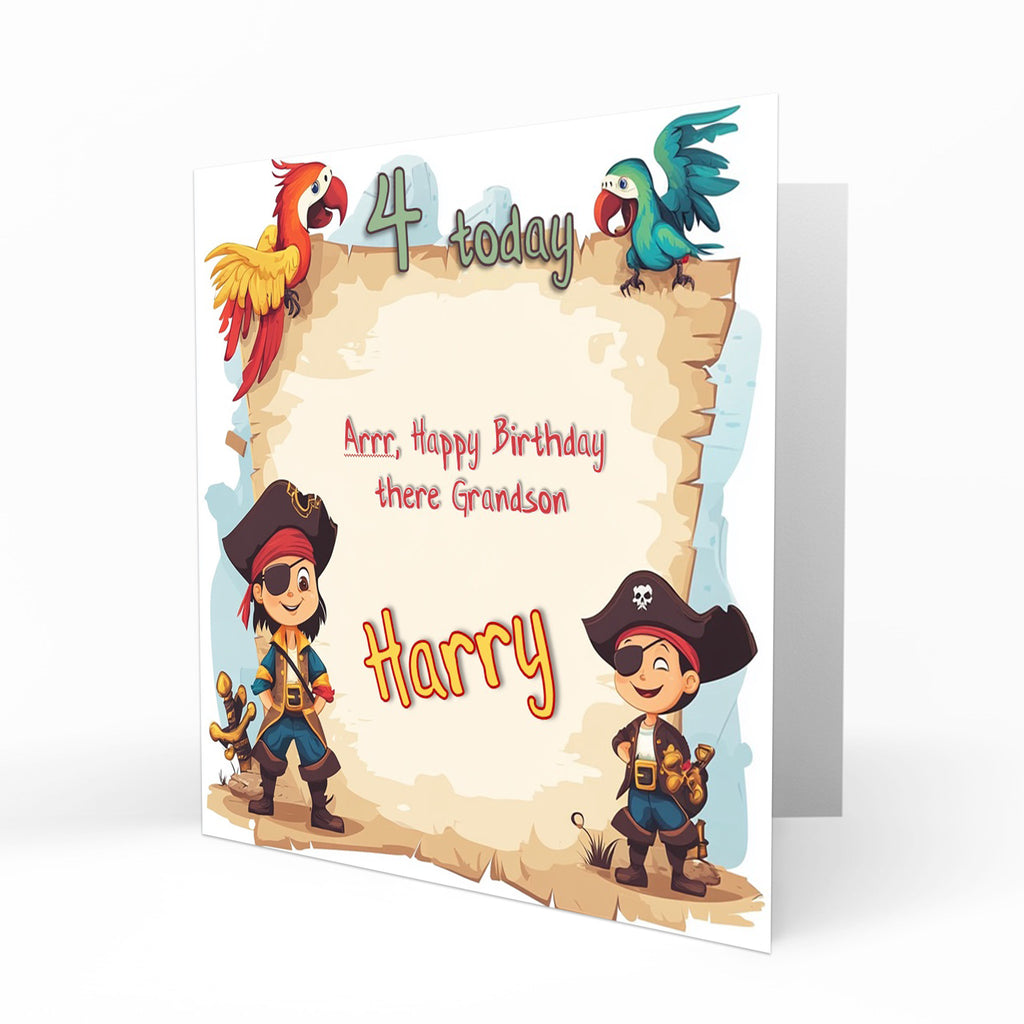 Personalised Birthday Card - Pirates