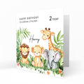 Personalised Birthday Card - Safari Animals