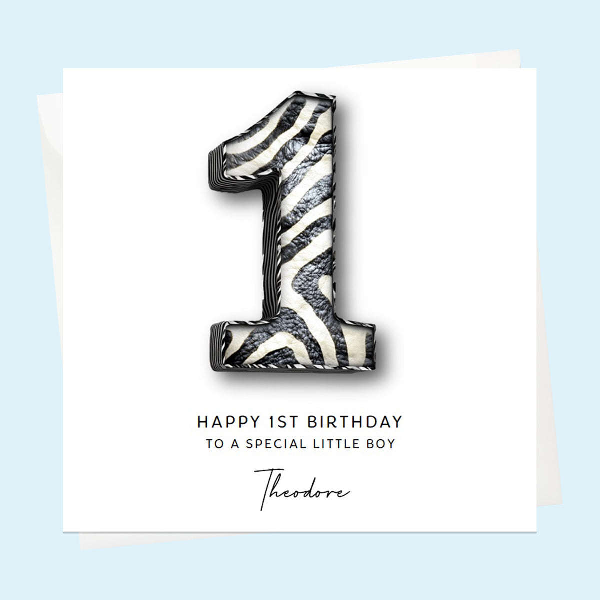 Personalised 1st Birthday Card for Boys or Girls, Son, Daughter, Garndson, Granddaughter, Niece, Nephew, Safari Jungle Animals