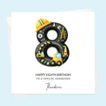 Personalised 8th Birthday Card - Construction Number