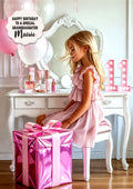 11th Birthday Card Girl, Granddaughter, Daughter, Niece, Large A5 Size