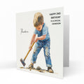 Personalised Birthday Card - Boy with a Hammer