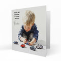 Personalised Birthday Card - Boy Playing with Toy Cars