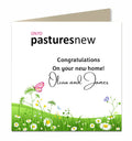 Personalised New Home Card - Pastures New Floral Meadow