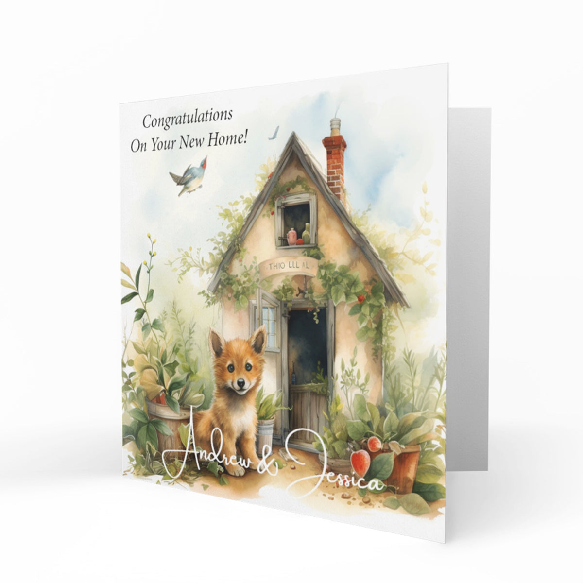 Personalised New Home Card - Fox Cottage