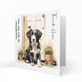 Personalised New Home Card - Border Collie at Front Door