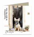 Personalised New Home Card - French Bulldog at Front Door