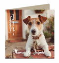 Personalised New Home Card - Jack Russell and Suitcase