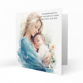 Personalised New Baby Card - Blonde Mother and Baby Boy