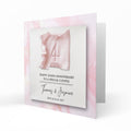 Personalised Linen Anniversary - Pink Number 4 Card