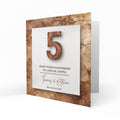 Personalised Wedding Anniversary Card, Wood, Wooden, Fifth, 5th  For Husband, Wife or Special Couple