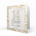 Personalised Ivory Anniversary - Number 14 Card