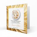 Personalised Gold Anniversary - Number 50 Card
