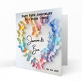 Personalised Wedding Anniversary Card, Paper, First, 1st For Husband, Wife or Special Couple