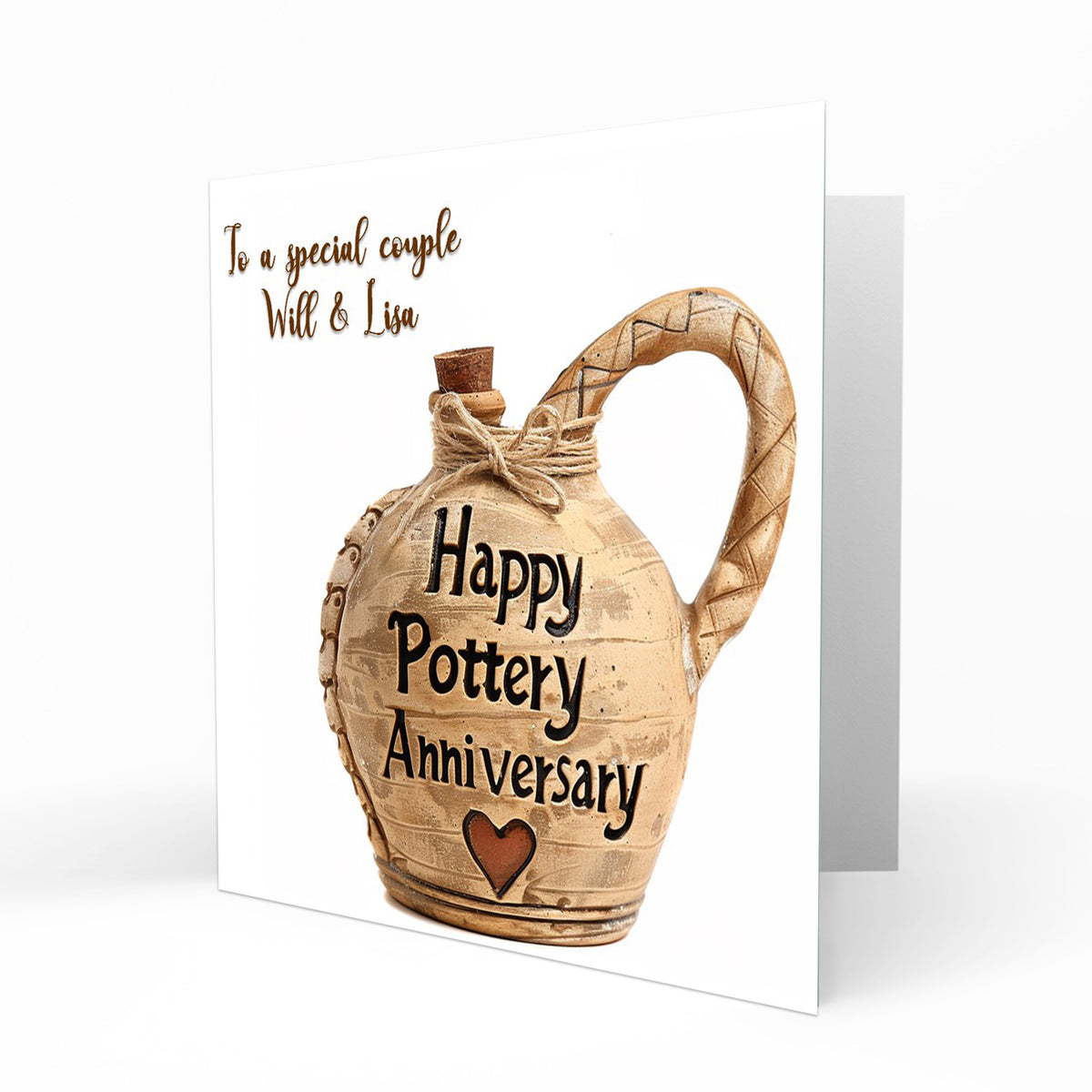 Personalised Pottery Anniversary - Jug Card