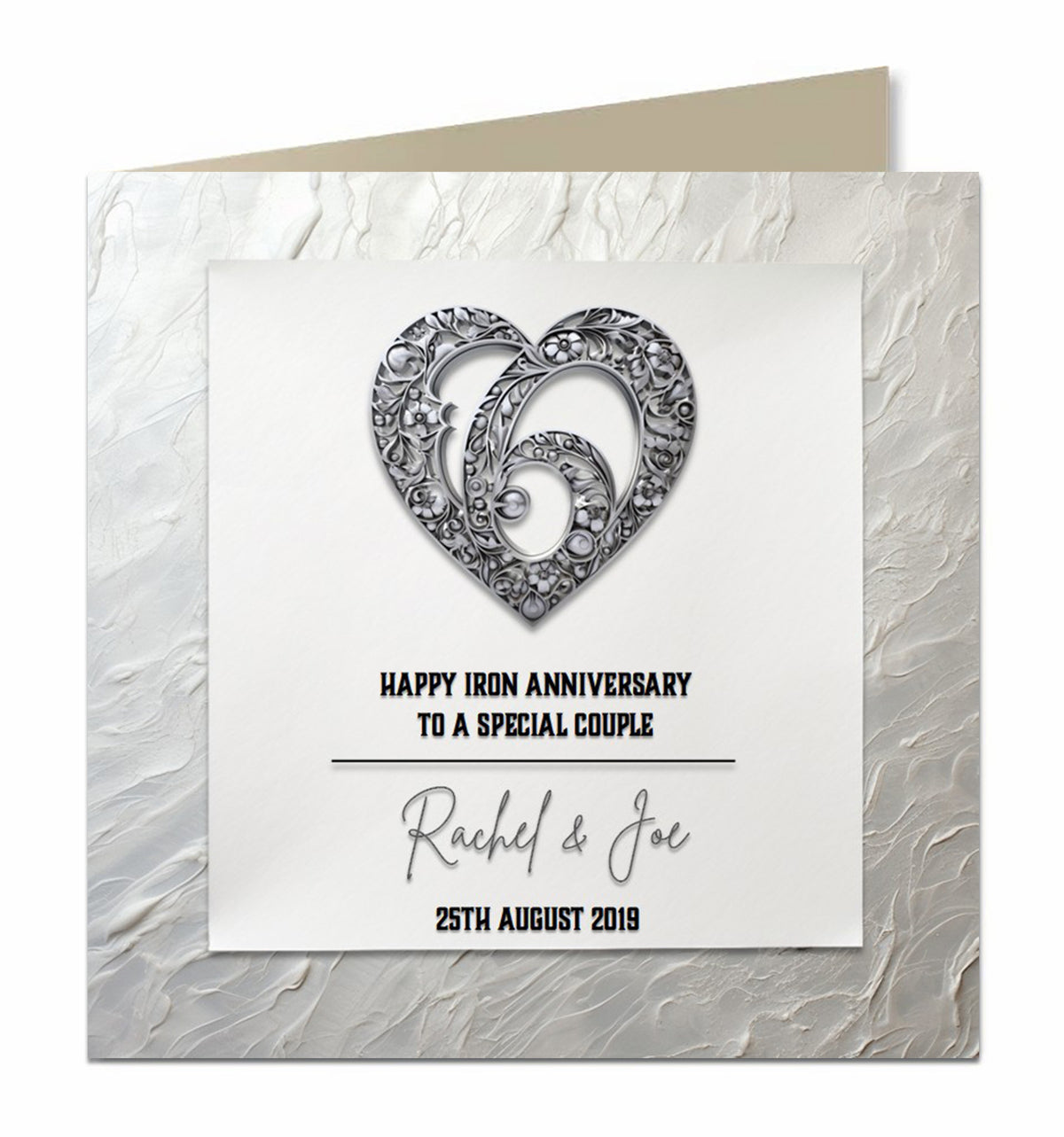 Personalised Iron Anniversary - Number 6 Card