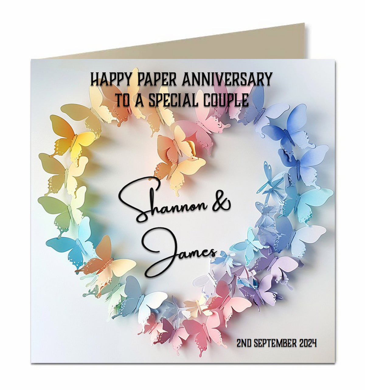 1st Wedding Anniversary Card for a Special Couple, Son, Daughter, First