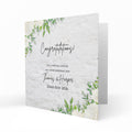 Personalised Wedding Day Card - Greenery and White Wood
