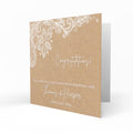 Personalised Wedding Day Card - Rustic Lace Pattern