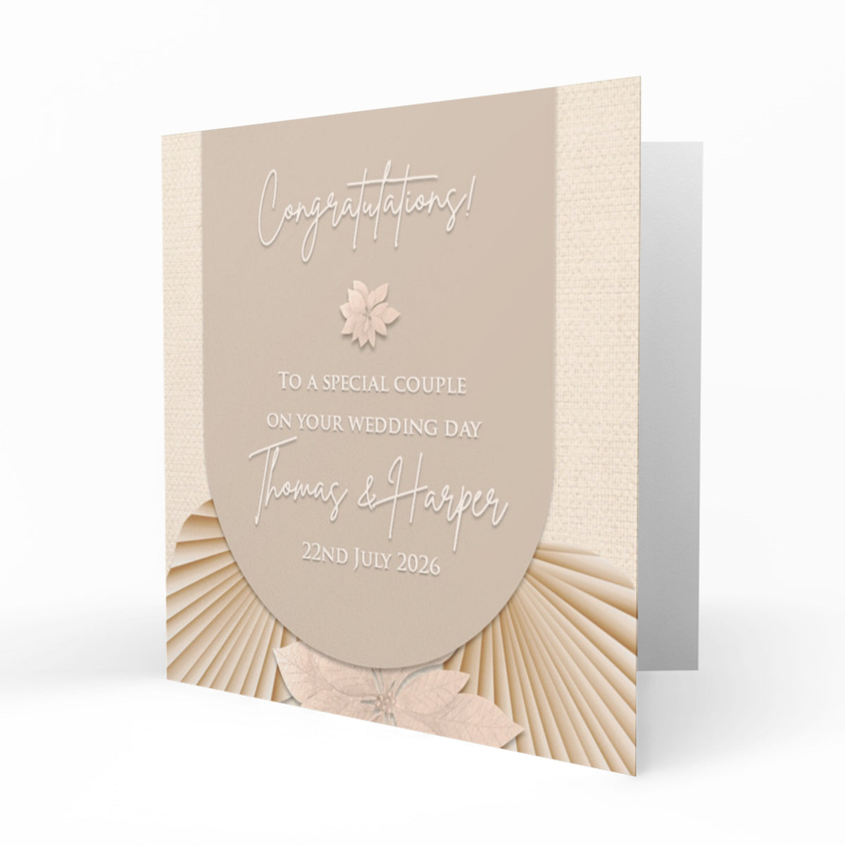 Personalised Wedding Day Card, Congratulations to the Bride and Groom