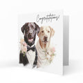 Personalised Wedding Day Card - Labrador Wedding Couple