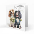 Personalised Wedding Day Card - Spaniel Wedding Couple