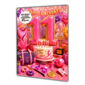 11th Birthday Card Gymnastics Girl Granddaughter Daughter Large A5 Size