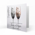 Personalised Wedding Day Card - Decorative Champagne Flutes
