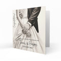 Personalised Wedding Day Card - Bride and Groom Holding Hands