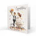 Personalised Wedding Day Card - Toy Brick Bride and Groom