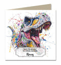 Birthday Card for Boys, Dinosaur Personalised, Son, Grandson, Nephew