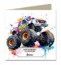 Birthday Card for Boys, Monster Truck , Personalised, Son, Grandson, Nephew