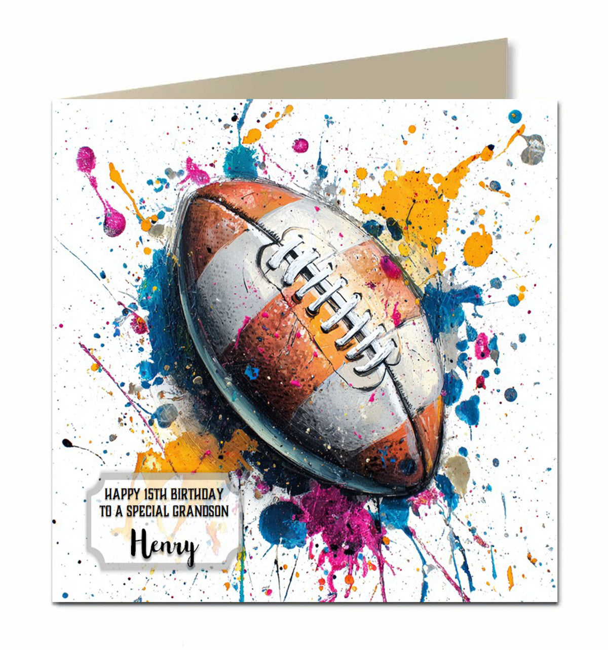 Birthday Card for Men, Rugby , Personalised, Son, Grandson, Dad, Grandad
