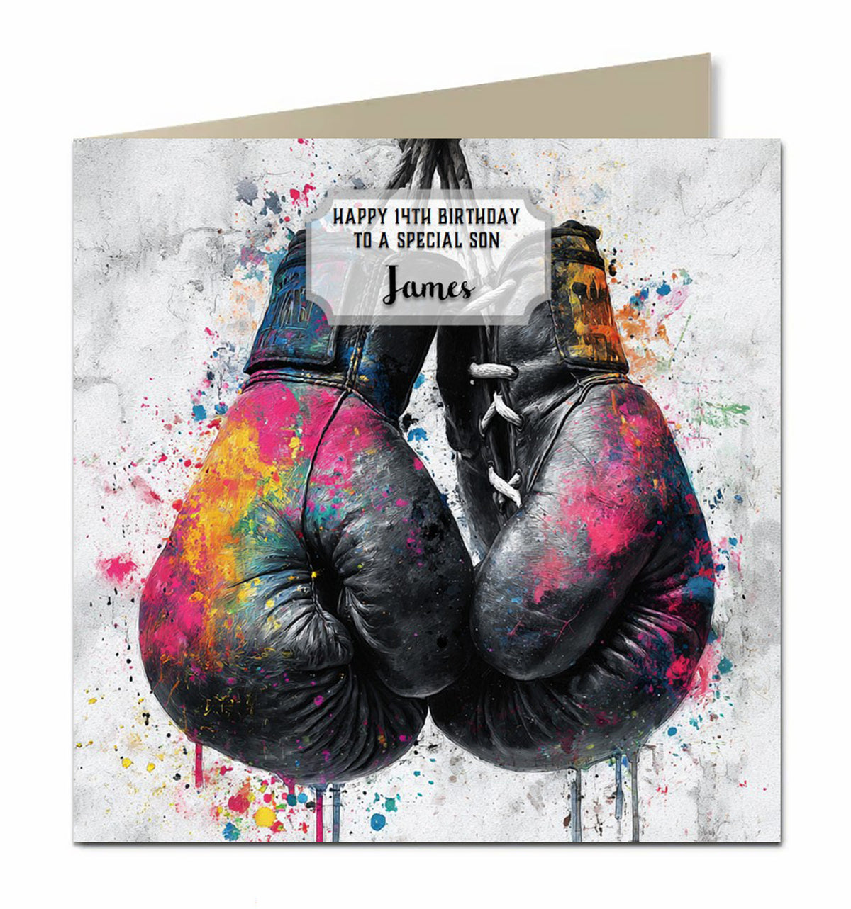 Birthday Card, Boys, Personalised, Son, Grandson, Nephew, Boxing Gloves