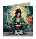 Birthday Card for Teenager, Male, Boys, Son, Grandson, Nephew, Headphone, Music, Mobile Phone Personalised