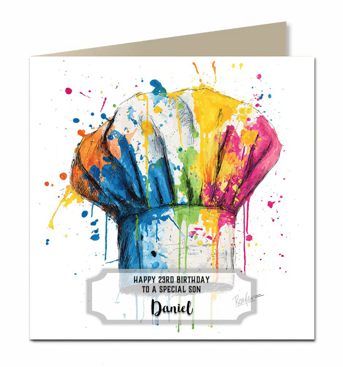 Birthday Card, Boys, Personalised, Son, Grandson, Nephew Dad, Chef, Cook