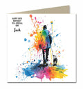 Birthday Card for Boys, Personalised, Men, Son, Grandson, Grandad, Dad, Dog
