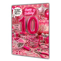 10th Birthday Card Jewellery Girl Granddaughter Daughter Large A5 Size