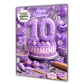 10th Birthday Card Baking Girl Granddaughter Daughter Large A5 Size