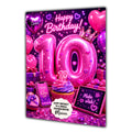 10th Birthday Card Tablet Girl Granddaughter Daughter Large A5 Size